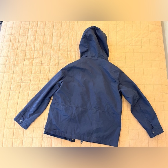 GAP. Jacket (“parka” / raincoat). Navy blue; forest green lining. Small. - Picture 6 of 6
